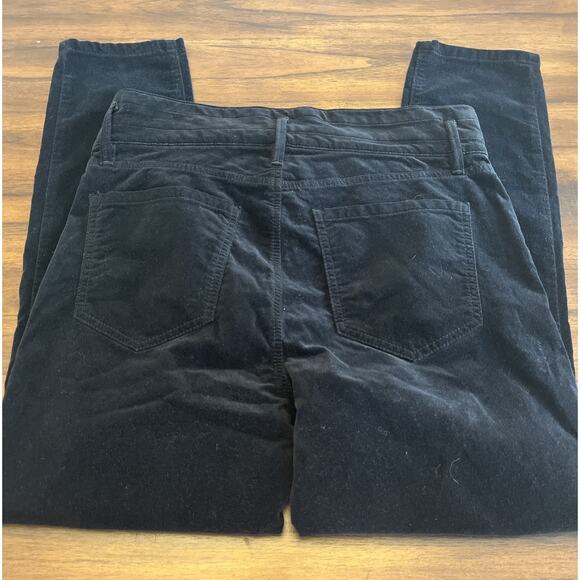 Ann Taylor Sz 12 Black Velvet Pants, Skinny Leg, 3-Button Waist, Whimsy Academia - Picture 3 of 8